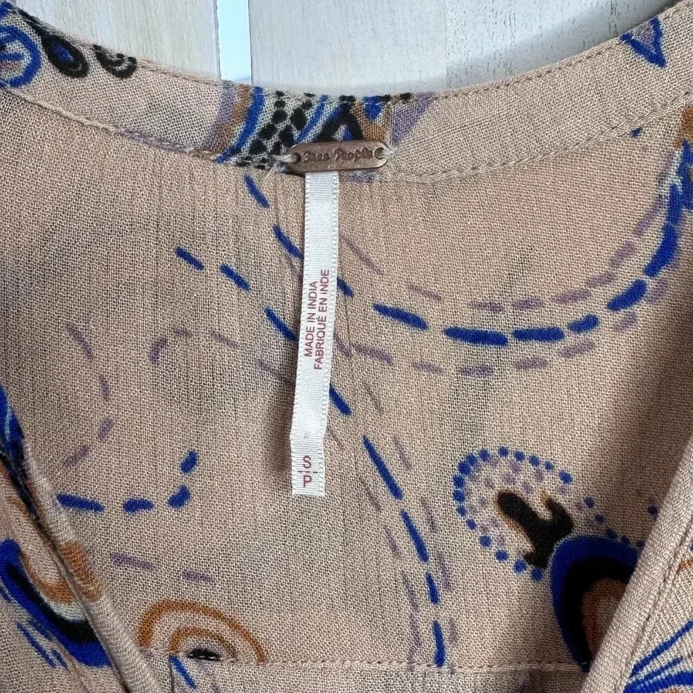 Free People Just the Two of Us Paisley Printed Tunic